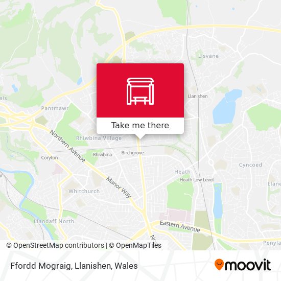 Ffordd Mograig, Llanishen map