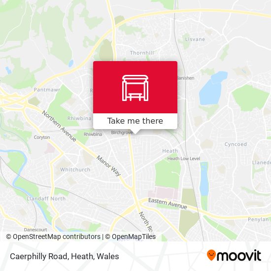 Caerphilly Road, Heath map