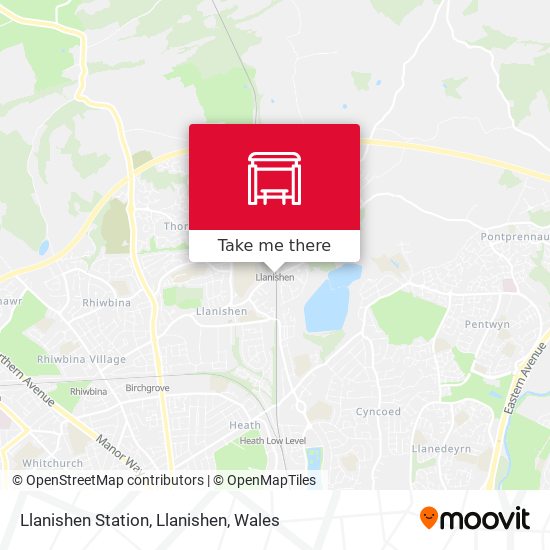 Llanishen Station, Llanishen map