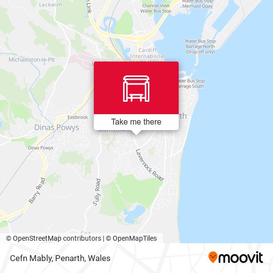 Cefn Mably, Penarth map