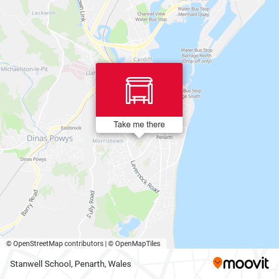 Stanwell School, Penarth map