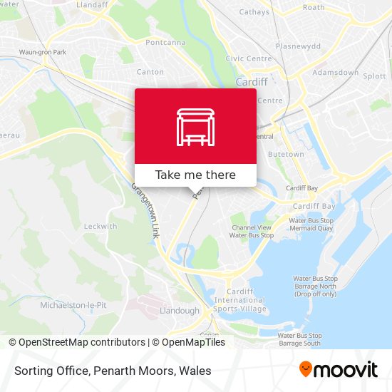 Sorting Office, Penarth Moors map