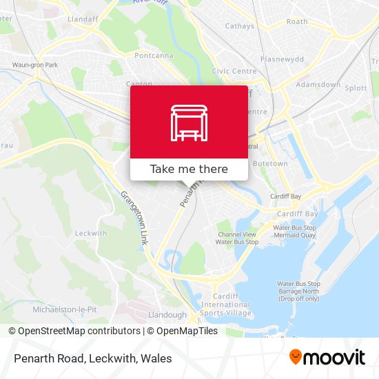 Penarth Road, Leckwith map