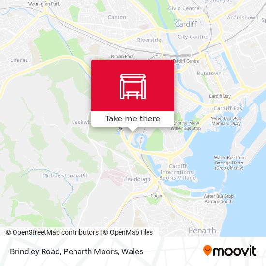 Brindley Road, Penarth Moors map