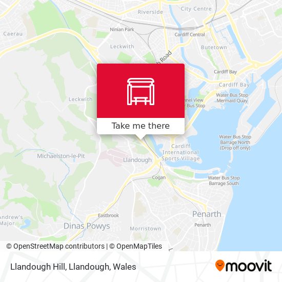 Llandough Hill, Llandough map