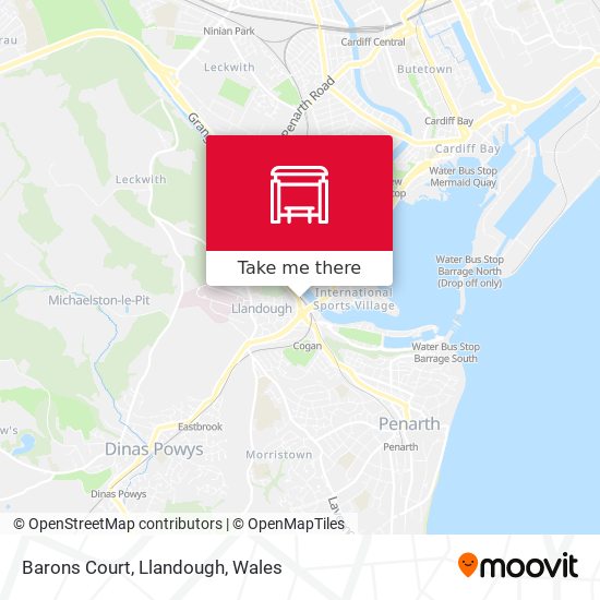 Barons Court, Llandough map