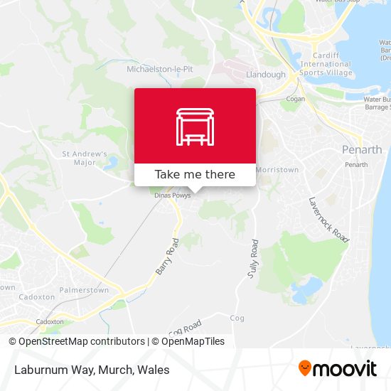 Laburnum Way, Murch map