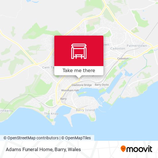 Adams Funeral Home, Barry map