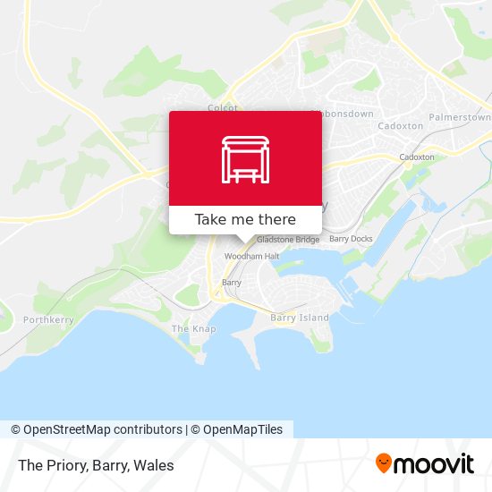 The Priory, Barry map