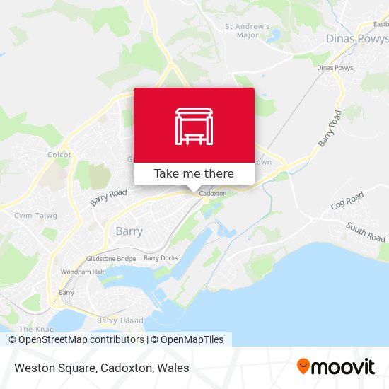 Weston Square, Cadoxton map