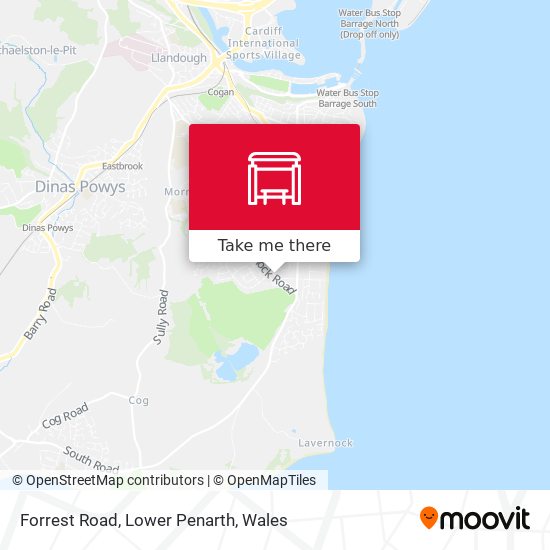 Forrest Road, Lower Penarth map