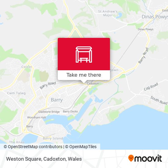 Weston Square, Cadoxton map