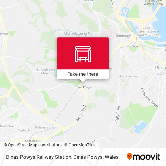 Dinas Powys Railway Station, Dinas Powys map