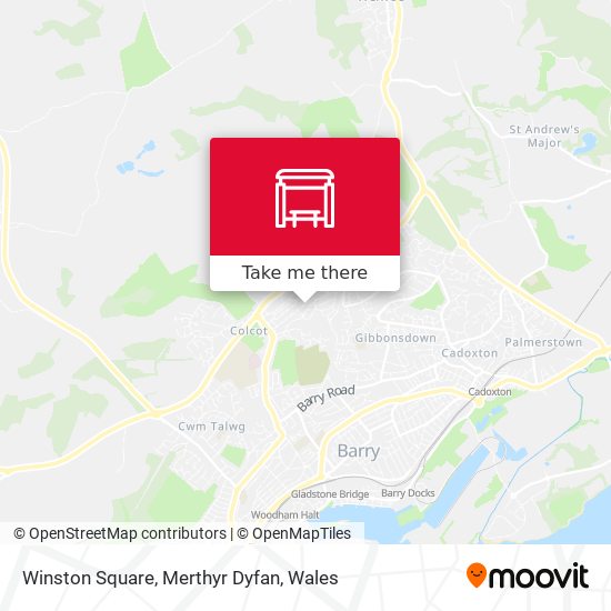 Winston Square, Merthyr Dyfan map