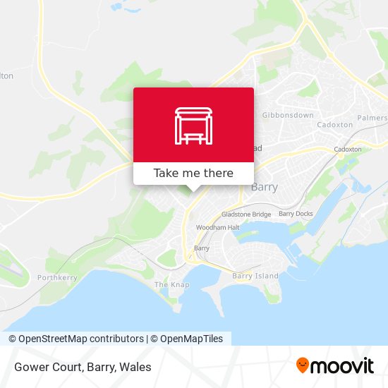 Gower Court, Barry map