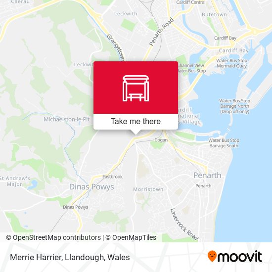 Merrie Harrier, Llandough map