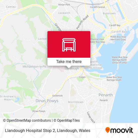 Llandough Hospital Stop 2, Llandough map