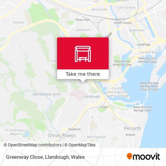 Greenway Close, Llandough map