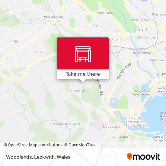 Woodlands, Leckwith map
