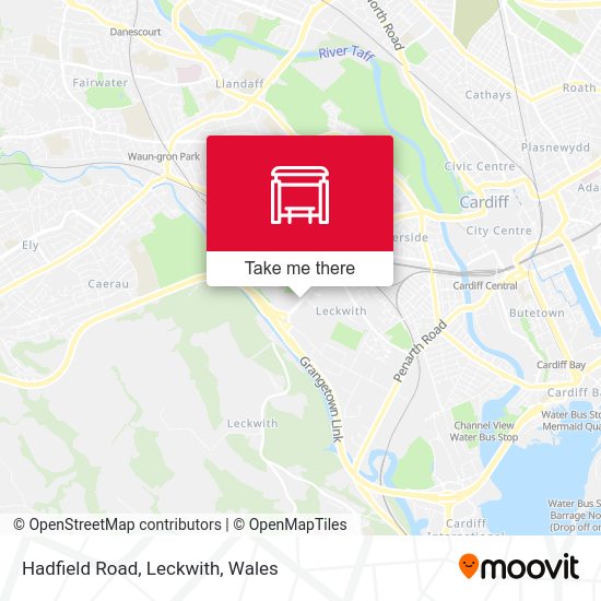 Hadfield Road, Leckwith map