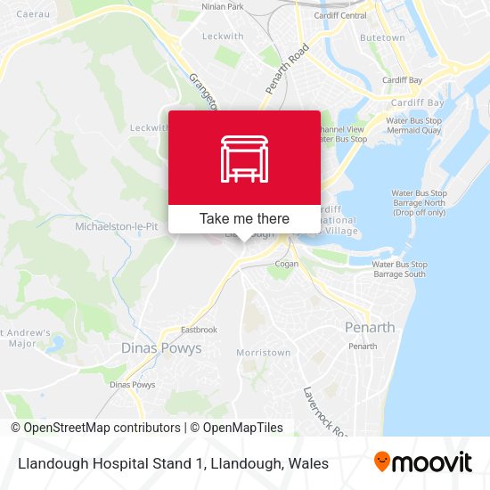 Llandough Hospital Stand 1, Llandough map