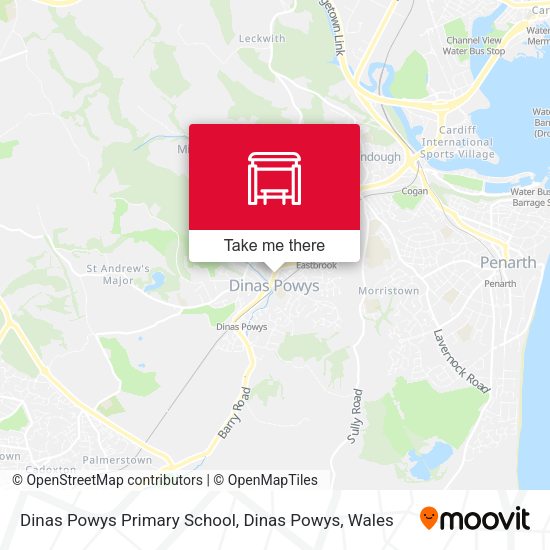 Dinas Powys Primary School, Dinas Powys map