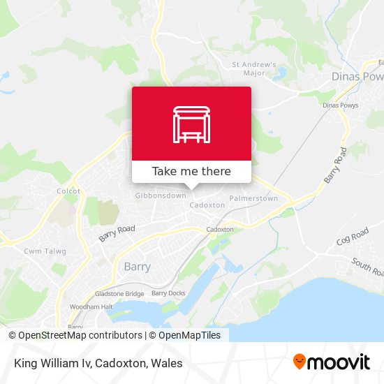 King William Iv, Cadoxton map