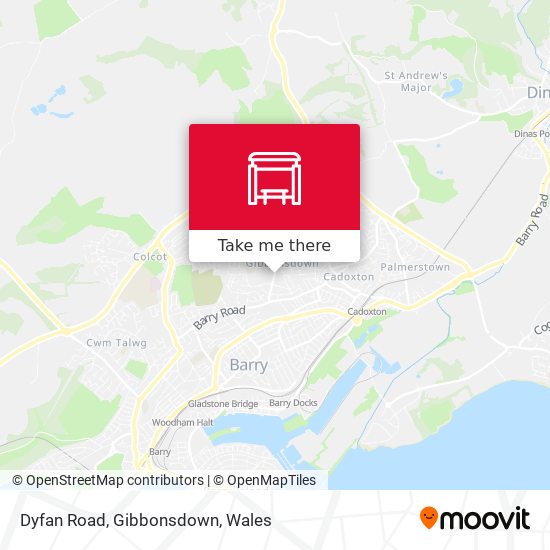 Dyfan Road, Gibbonsdown map