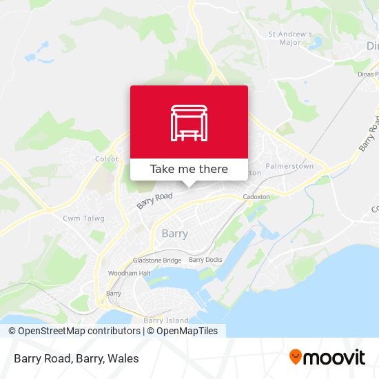 Barry Road, Barry map