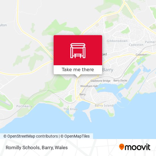 Romilly Schools, Barry map