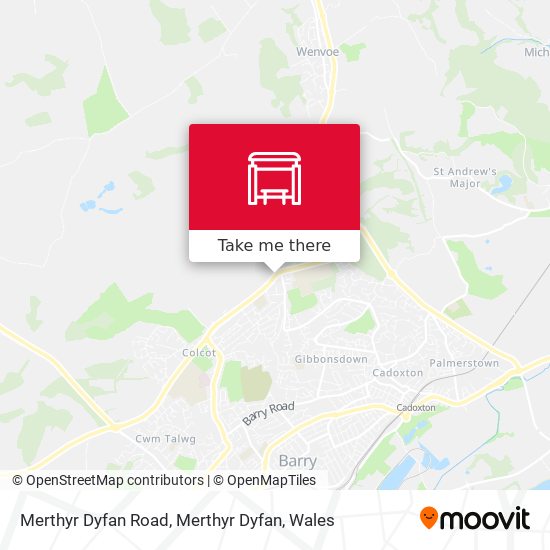 Merthyr Dyfan Road, Merthyr Dyfan map