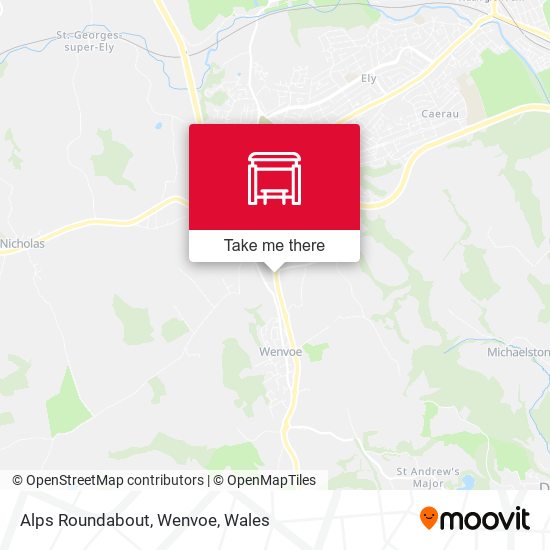 Alps Roundabout, Wenvoe map