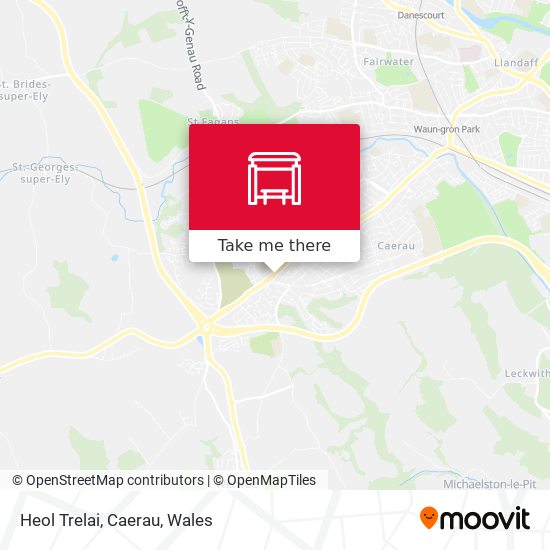 Heol Trelai, Caerau map