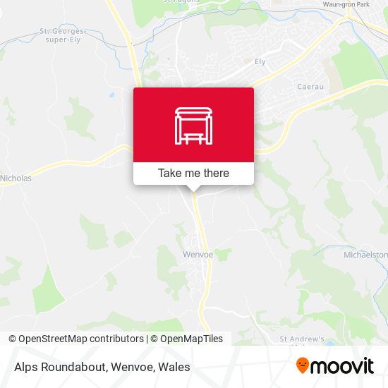 Alps Roundabout, Wenvoe map