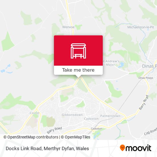 Docks Link Road, Merthyr Dyfan map