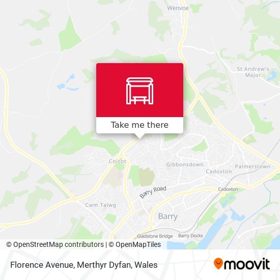 Florence Avenue, Merthyr Dyfan map