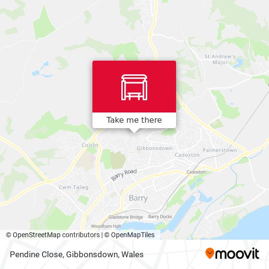 Pendine Close, Gibbonsdown map