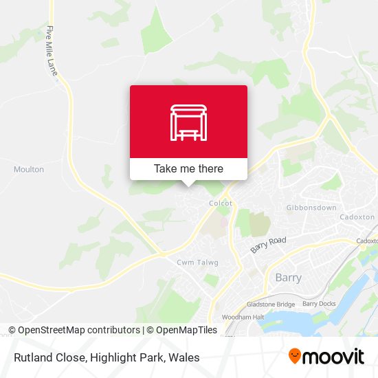 Rutland Close, Highlight Park map