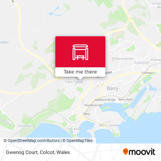 Gwenog Court, Colcot map