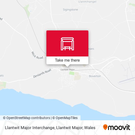 Llantwit Major Interchange, Llantwit Major map