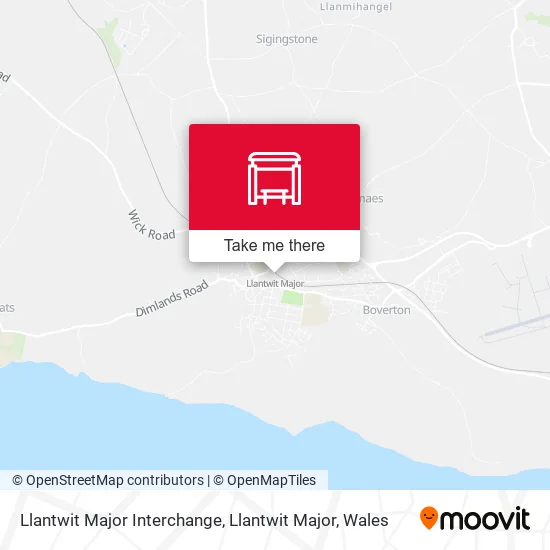 Llantwit Major Interchange, Llantwit Major map