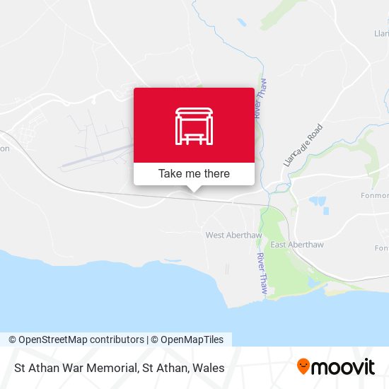 St Athan War Memorial, St Athan map