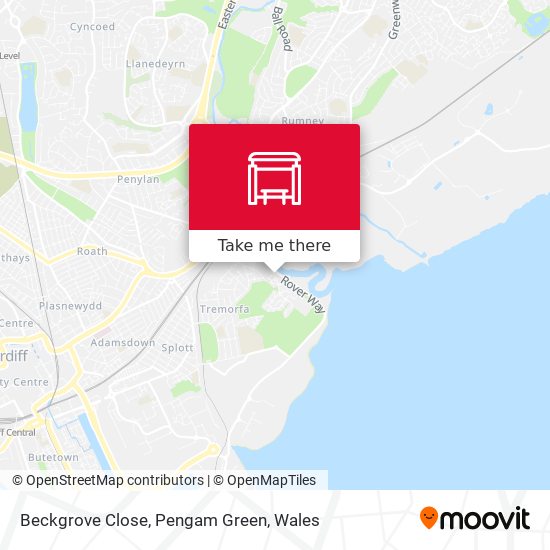 Beckgrove Close, Pengam Green map
