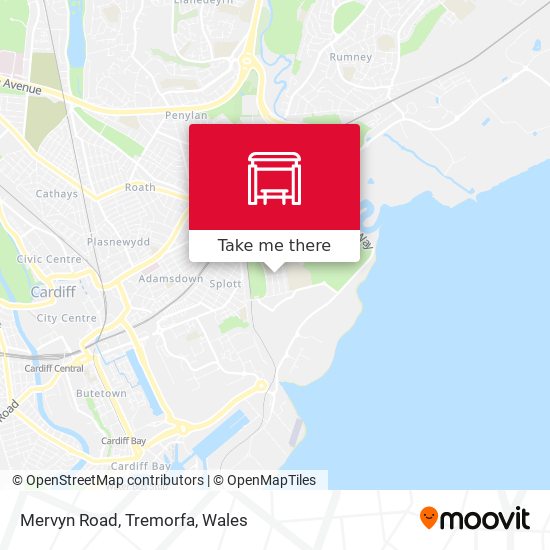 Mervyn Road, Tremorfa map