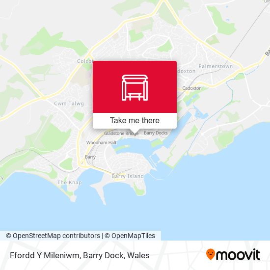 Ffordd Y Mileniwm, Barry Dock map