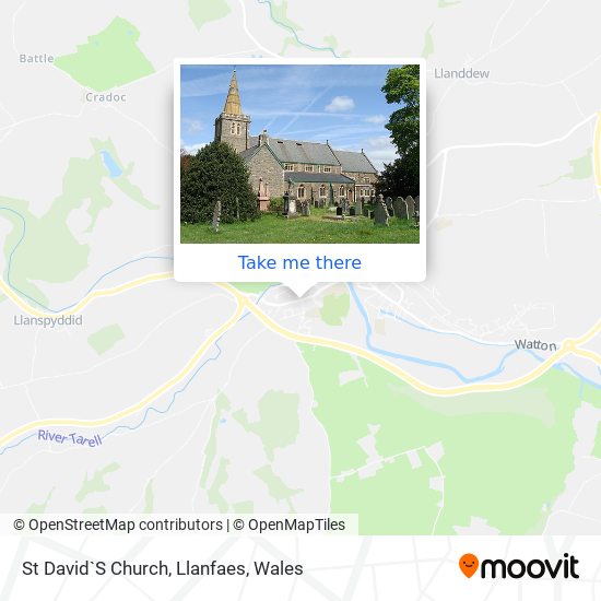 St David`S Church, Llanfaes map