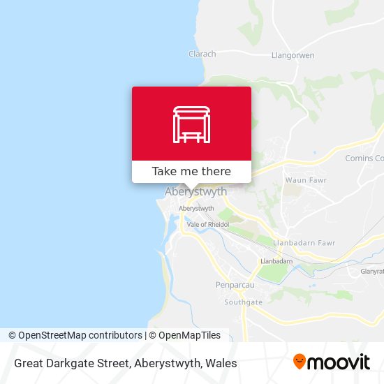 Great Darkgate Street, Aberystwyth map