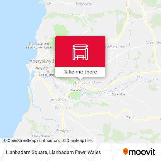 Llanbadarn Square, Llanbadarn Fawr map