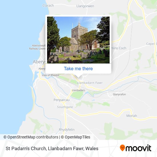 St Padarn's Church, Llanbadarn Fawr map