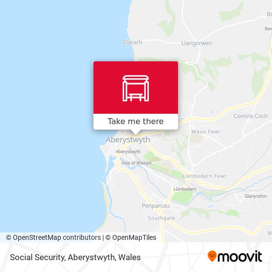 Social Security, Aberystwyth map